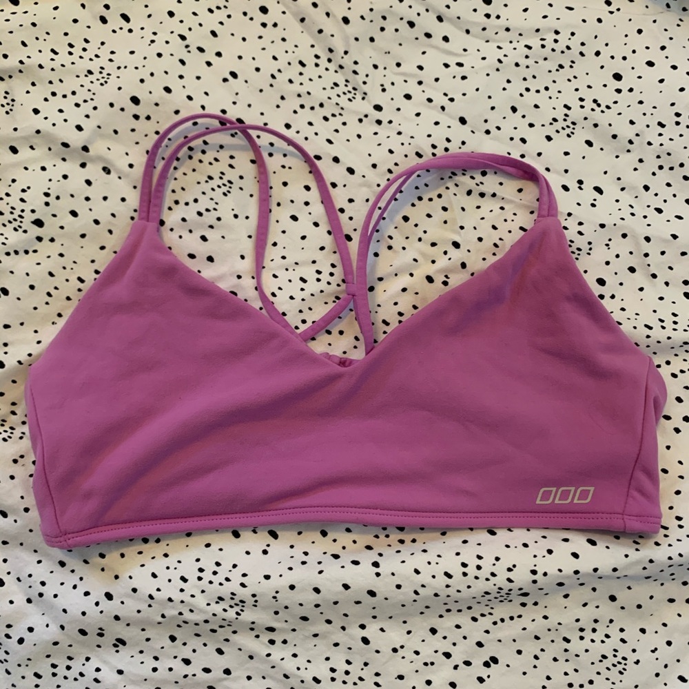 Pink sports bra